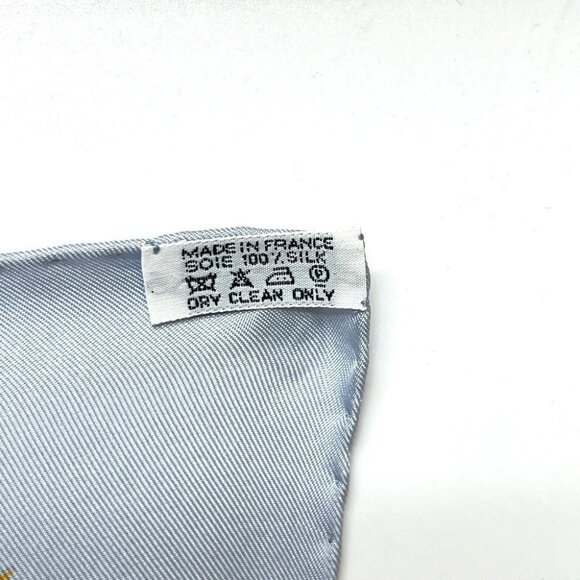 HERMES Carre90 Au Pays de Cocagne at paradise Carre 90 Scarf silk blue - Picture 8 of 8